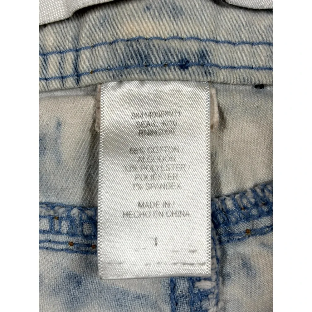 Piper & Blue Jeans Womens 26W Light Blue Tie Dye Denim Skinny Leg Y2k Streetwear